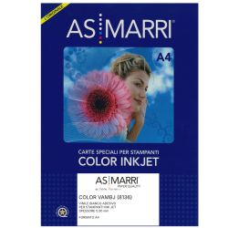Vinile bianco adesivo formato A4 inkjet color vambj spessore 0,3 mm sing. foglio as marri