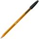 Penna a sfera Bic Cristal Original Fine 0.8 mm colore nero in primo piano su sfondo bianco disponibile su Melicart