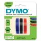 Nastro 3d per etichettatrici a rilievo dymo junior e dymo omega colori assortiti blu/nero/rosso