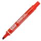 Marcatore pentel permanente n60 a punta scalpello rosso