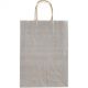 Shopper twisted manico cordino 36x12x41cm argento