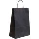 Shopper twisted manico cordino 46x16x49cm nero