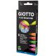Pennarelli giotto turbo soft brush 6pz colori fluo