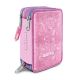 Astucci 3 zip giotto con corredo super crystal rosa