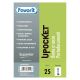 Confezione da 25 buste a sacco Upocket Favorit 11x16 cm finitura liscia per documenti e ricevute