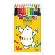 Confezione 12 matite colorate jumbo 5 mm + temperino toy color