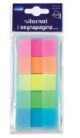 Segna pagina in film plastico scrivibile 200pz 44x20mm 5 colori