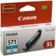 Cartuccia canon cli-571cxl originale inchiostro ciano (11 ml)