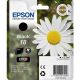 Confezione e cartuccia Epson T1801 originale inchiostro nero da 5.2 ml per stampanti inkjet