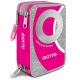 Astuccio 3 zip giotto con corredo sneakerlovers rosa