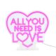 Insegna luminosa led effetto neon legami – “all you need is love”
