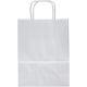 Shopper twisted manico cordino 46x16x49cm bianco