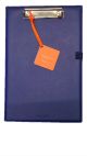 Portablocco Simon A4 Campo Marzio in ecopelle colore ocean blue con blocco note incluso per ufficio e riunioni professionali