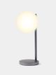 Lampada bubble da scrivania con caricatore wireless integrato metallic grey lexon