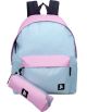 Zaino con astuccio rosa e celeste  julian ross
