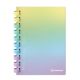 Quaderno spirale pp senza fori b5 80 gr.120 fogli 1 rigo rainbow pastel osama
