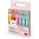 Set 6 mini evidenziatori colori pastello teddy's style legami