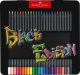 Matite colorate faber-castell black edition colori assortiti astucci in metallo 24pz.