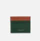 Portacarte pablo holder juniper green-orange - campo marzio 