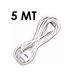 Prolunga corrente 5 metri spina10A piu presa10/A bianco 