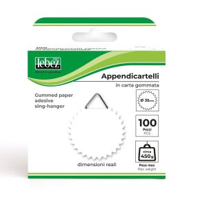 Appendicartello adesivo in carta gommata cf. 100 pezzi