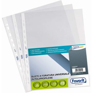 Buste a foratura universale 23x33cm cf.25pz finitura liscia superior favorit