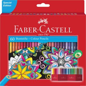 Astuccio pastelli faber castell 60 pezzi 