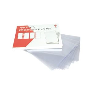 Copertine pvc trasparente a4 180mc per rilegature 100pz