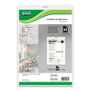Cartellina porta avvisi pvc rigido a4 con appendino
