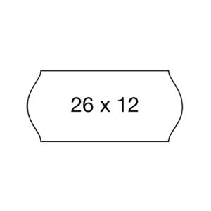 Rotolo prezzatrice 26x12 bianco 1500 etichette markin