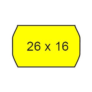 Rotolo prezzatrice 26x16 giallo a onda 1000 etichette markin