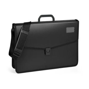 Cartella portadisegni in PP con manico formato 38x37x8cm nero