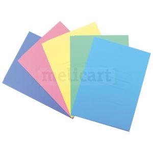 Cartelle con 3 lembi formato 25x33,5cm conf.10pz colori pastello