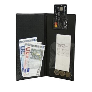 Portaconto 23,7x12,5cm nero in pvc basic 