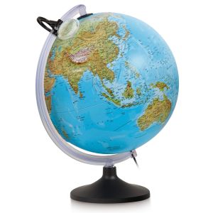 Mappamondo globo luminoso nova rico uranio a rilievo diametro 30 cm
