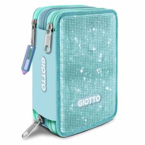 Astucci 3 zip giotto con corredo super crystal verde