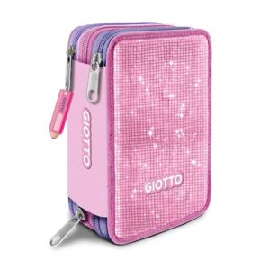 Astucci 3 zip giotto con corredo super crystal rosa