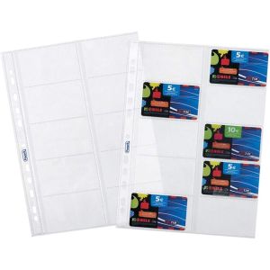 Buste a foratura universale porta cards 8,5x5,4 cm confezione da 10 pezzi finitura liscia favorit