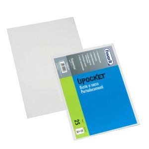 Buste a sacco upocket   25x35 cm finitura liscia confezione da 25 pezzi  favorit