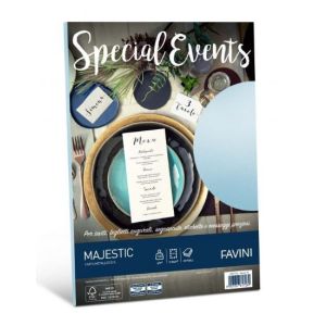 Carte e cartoncini favini special events confezione da 20 fogli a4 120 gr colore azzurro