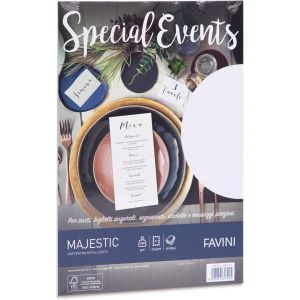 Carte e cartoncini favini special events confezione da 10 fogli a4 250 gr colore bianco