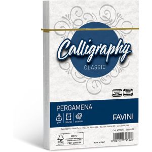 Buste favini tipo pergamena calligraphy 12x18cm 25 buste 90gr colore bianco