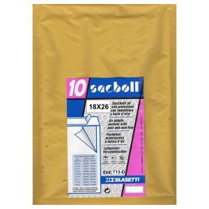 Sacchetti con imbottitura a bolle d'aria in carta avana formato utile 180x260 mm