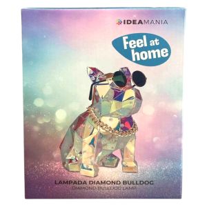 Lampada led olografica a forma di bulldog