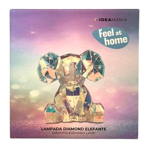 Lampada led olografica a forma di elefante