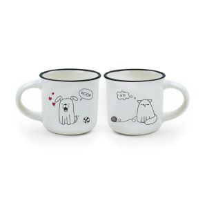 Legami tazzine da caffè - dog and  cat - espresso for two
