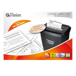 Fogli lubrificanti per distruggi documenti titanium 12fg