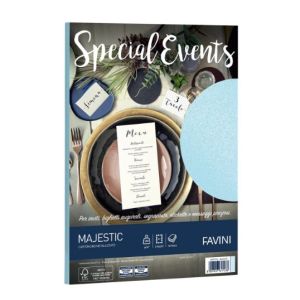 Carte e cartoncini favini special events confezione da 10 fogli a4 250 gr colore azzurro