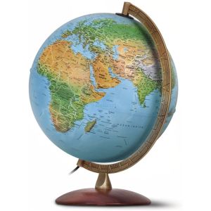 Mappamondo globo luminoso astra diametro 30 cm con base in legno