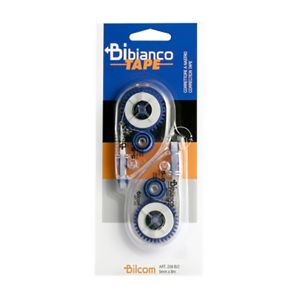 Correttore a nastro bibianco in blister da 2 pezzi